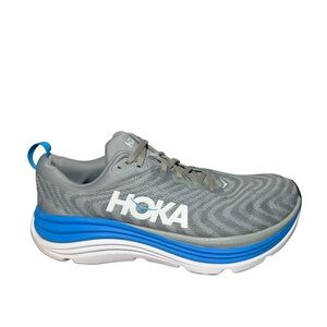 Hoka Men’s Gaviota 5 wide One One Gray and Blue Athletic Shoes size 13 2E